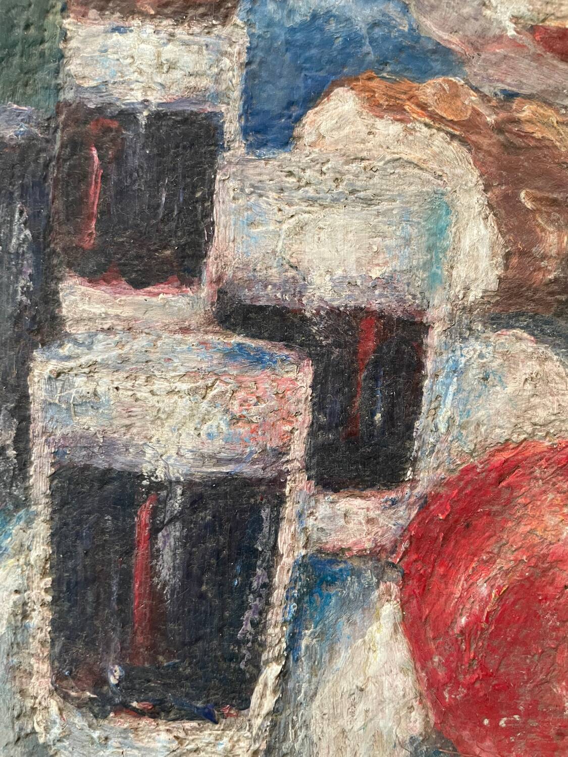 Old bar restaurant painting, The drinkers, 20th century