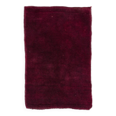 Solid Maroon Red Minimalist Turkish Tulu Rug, 100% Wool