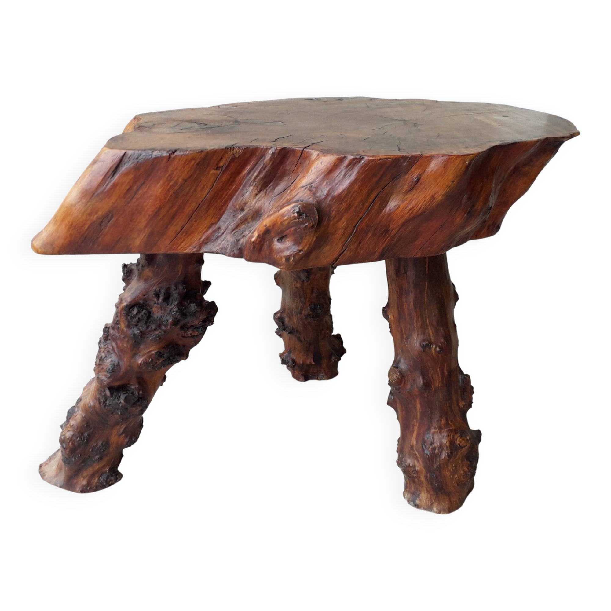 Solid wood stool
