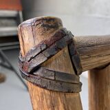 Colonial armchair in wood and canework