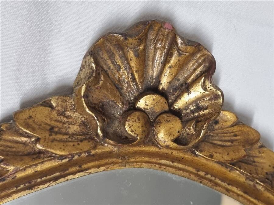 Golden wooden mirror