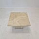 Table basse italienne en travertin, années 1980