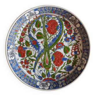Assiette décorative motif fleurs Lindos Keramik, Grèce