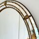 Vintage Spanish Venetian-style wall mirror, oval, brass, 1980s Hollywood Regency