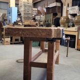 Solid oak carpenter's workbench