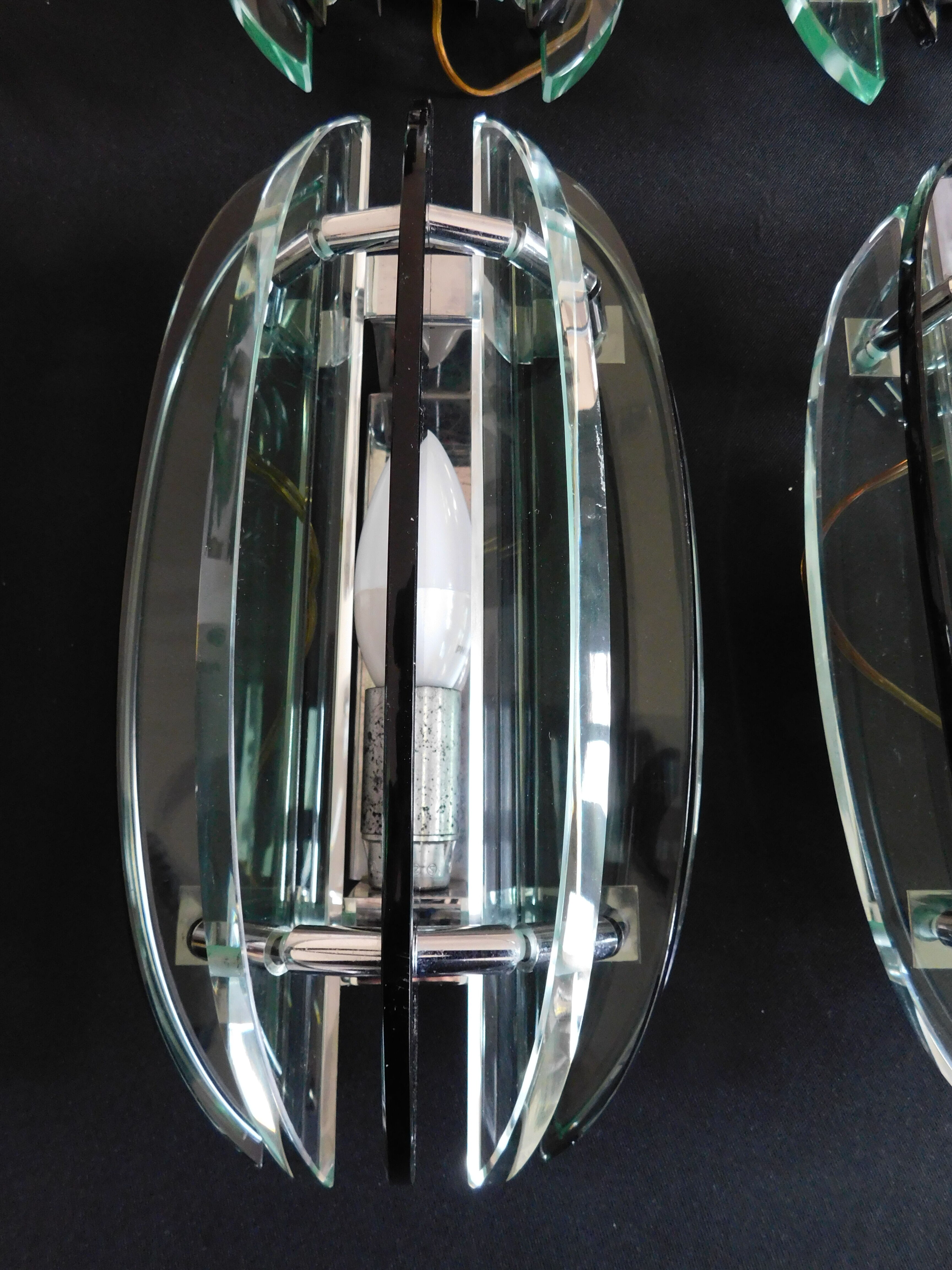 4 vintage italian design veca wall lamps