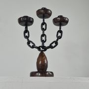 Vintage brutalist chain candlestick Spain