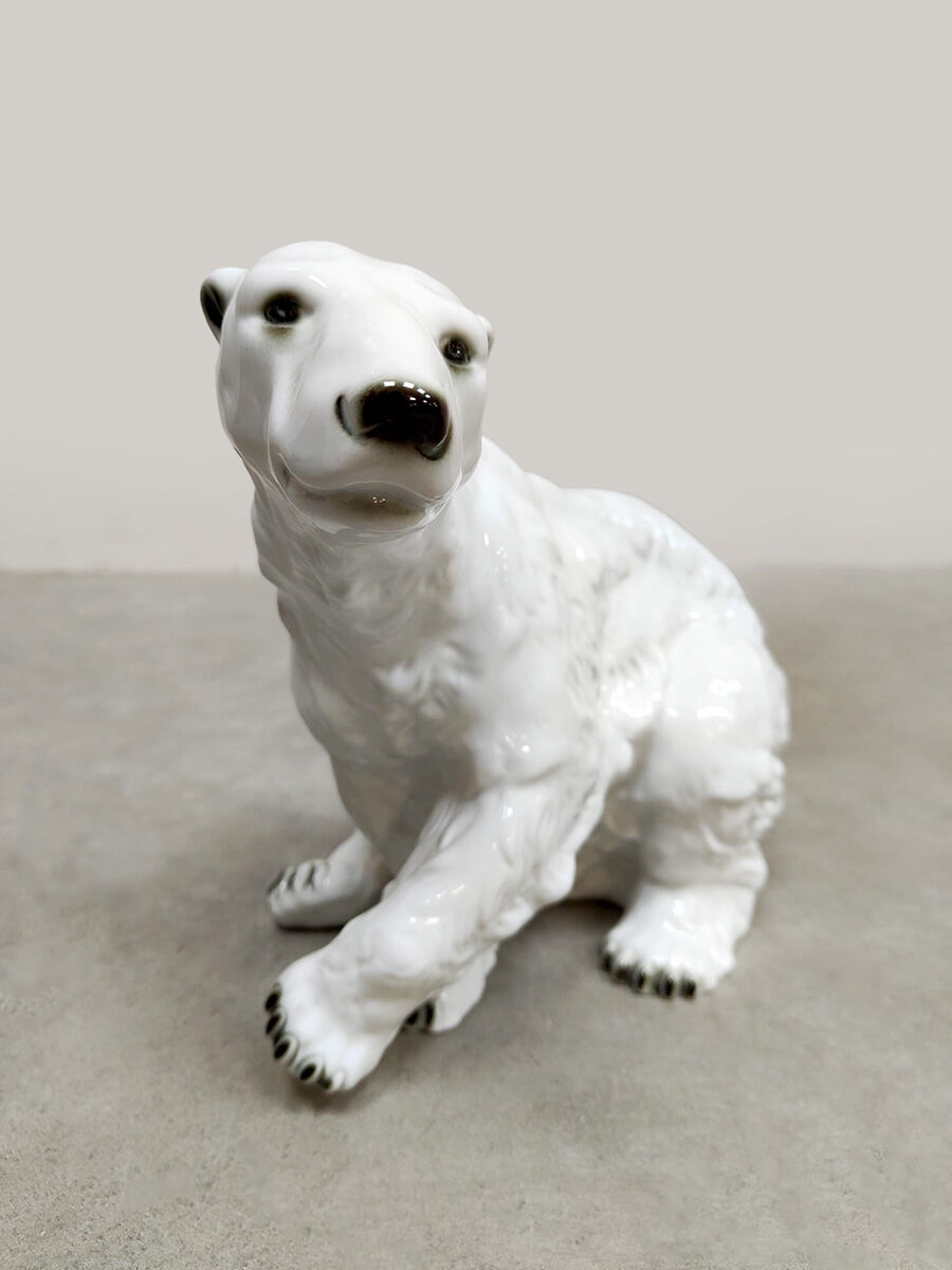 Vintage large porcelain polar bear Royal Dux