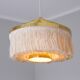 Hans Agne Jakobsson silk and brass fringe pendant circa 1960.