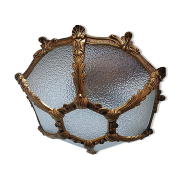 Bronze-gilt ceiling light and glass – Louis XV style