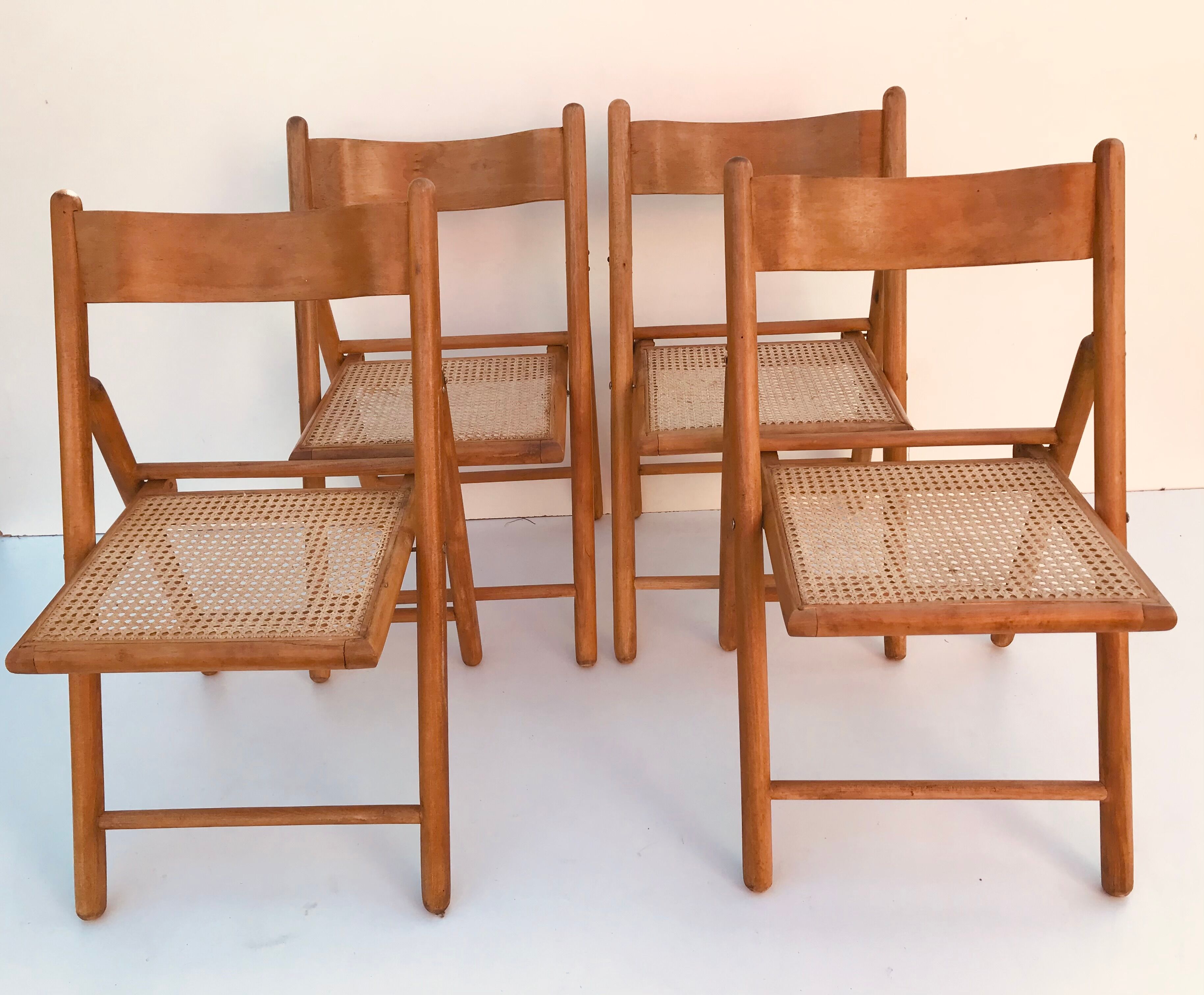 Suite of 4 folding chairs cannes