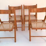 Suite of 4 folding chairs cannes