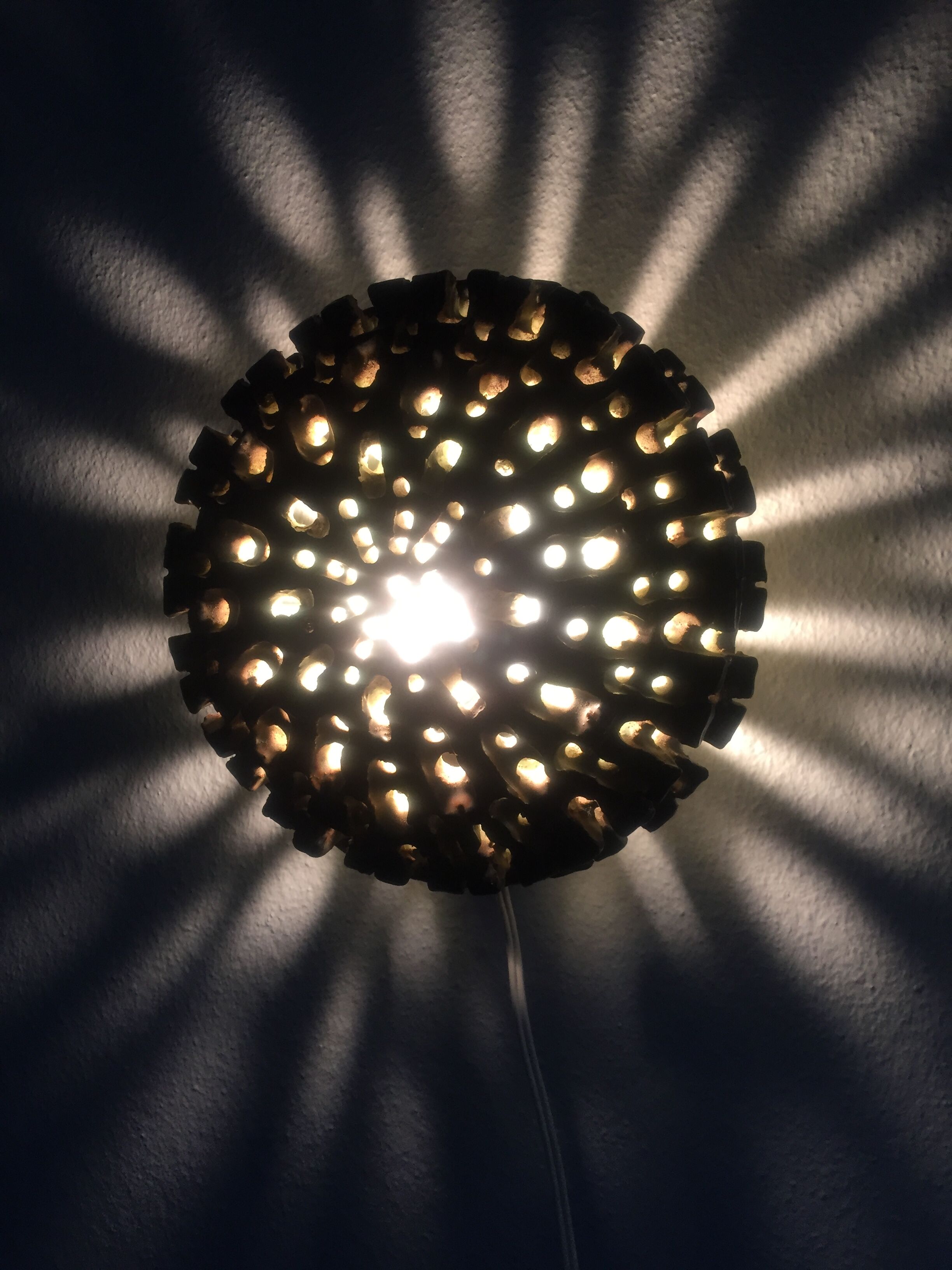 Danish ceramic wall lamp 1960