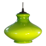 Green opaline pendant lamp 1970