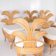 Set of 6 rattan chairs "palm tree"
