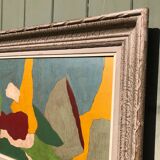 Peinture abstraite sur panneau