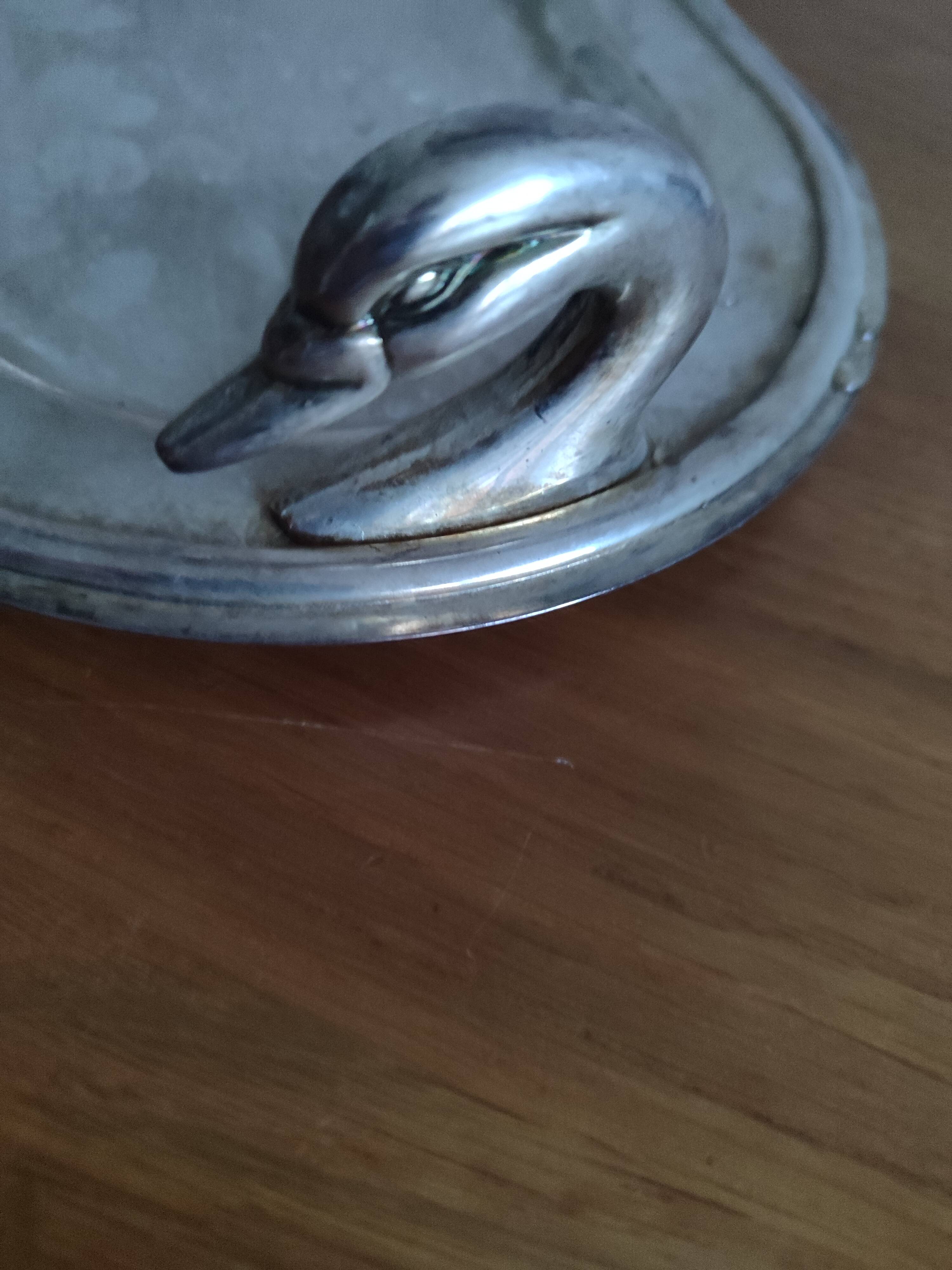 Silver metal tray