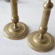 Pair of chiseled bronze Restoration candlesticks