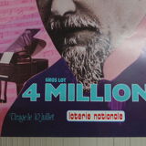 Affiche originale loterie nationale hommage a Erik Satie 1985
