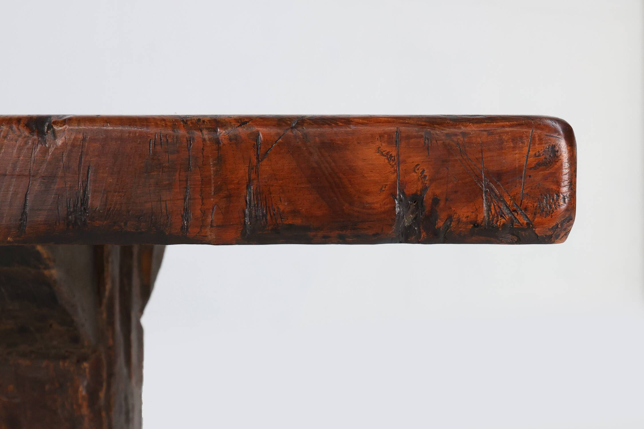 Rustic Spanish dining table, handmade in oak, 16th century