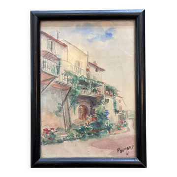 Landscape of Provence signed Pourand 1956