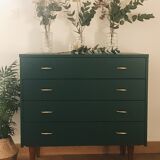 Commode vintage vert foncé