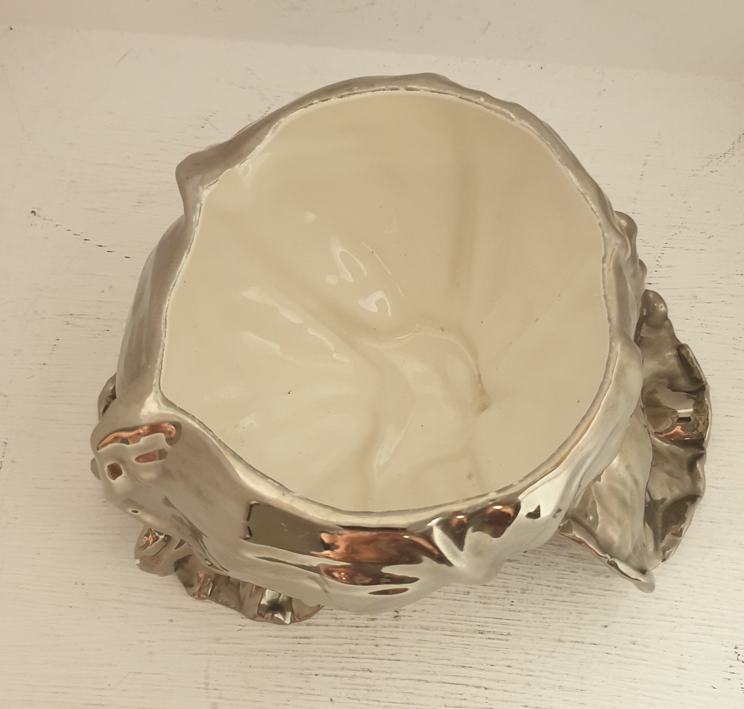 Christian Dior silver porcelain bonbonnière