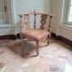 Carved wooden corner armchair - 19th century