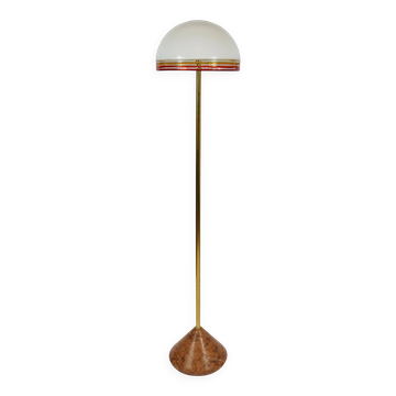 Lampe sur pied Roberto Pamio Febo en marbre, laiton et verre de Murano par Leucos Italie