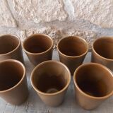Set of 7 glasses and their Grespot Digoin stoneware decanter