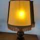 Wooden table lamp turned vintage
