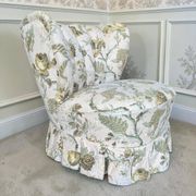Vintage floral patterned cocktail chairs/armchairs