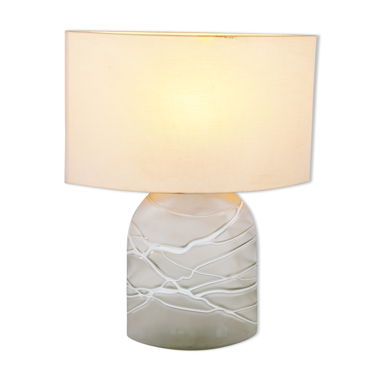 Glass table lamp by Peil and Putzler, 1960s
