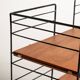 Scandinavian Freestanding Teak and Metal Bookcase, 1960s