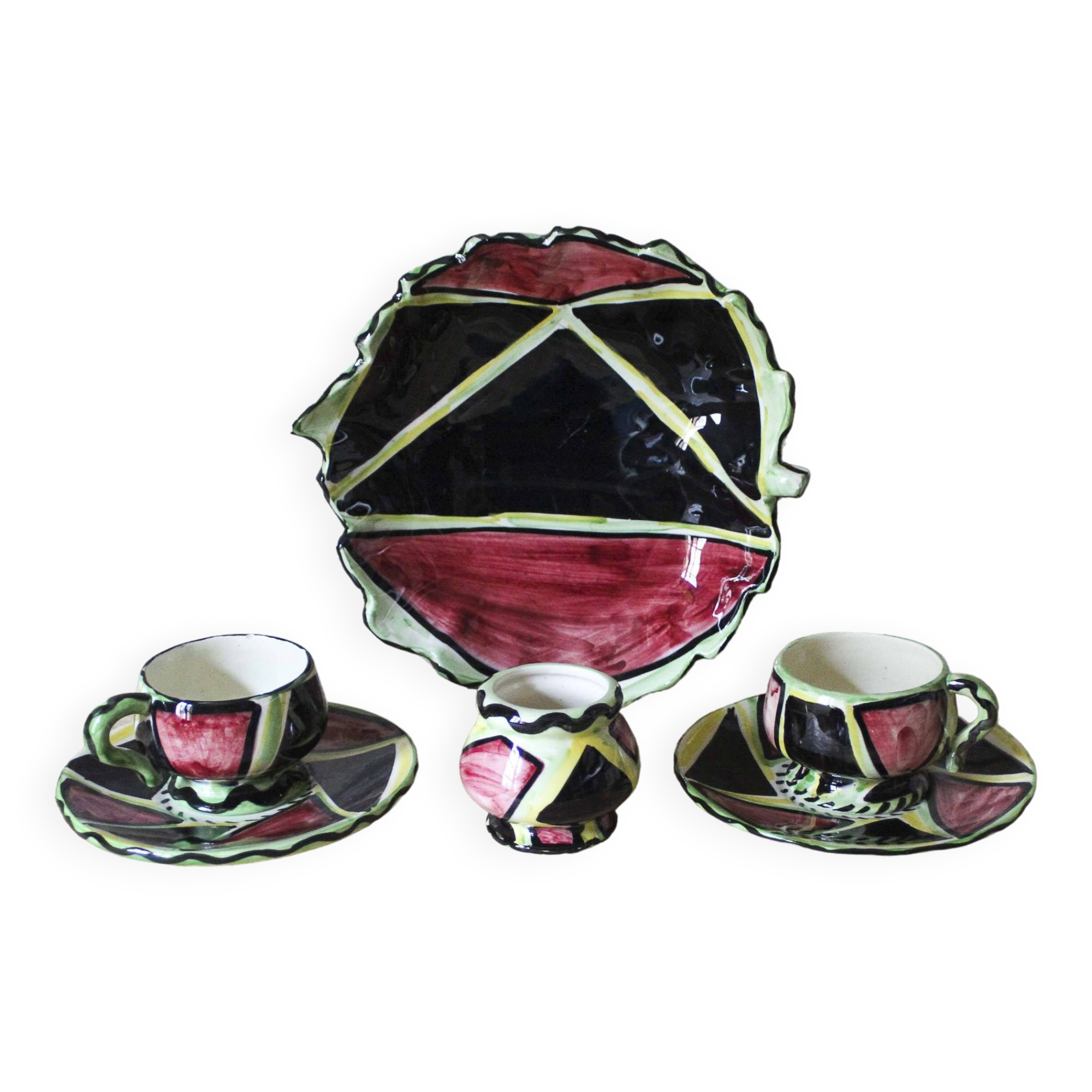 FASE Vallauris ceramic service from the 60s