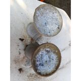 Pair of aluminum vases 1900