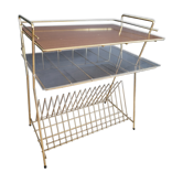 Console side table vinyl door