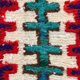 Azilal vintage wool and handmade cotton rug 70x180 cm