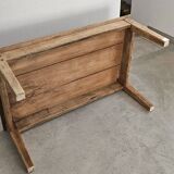 Antique low farmhouse table in beech wood
