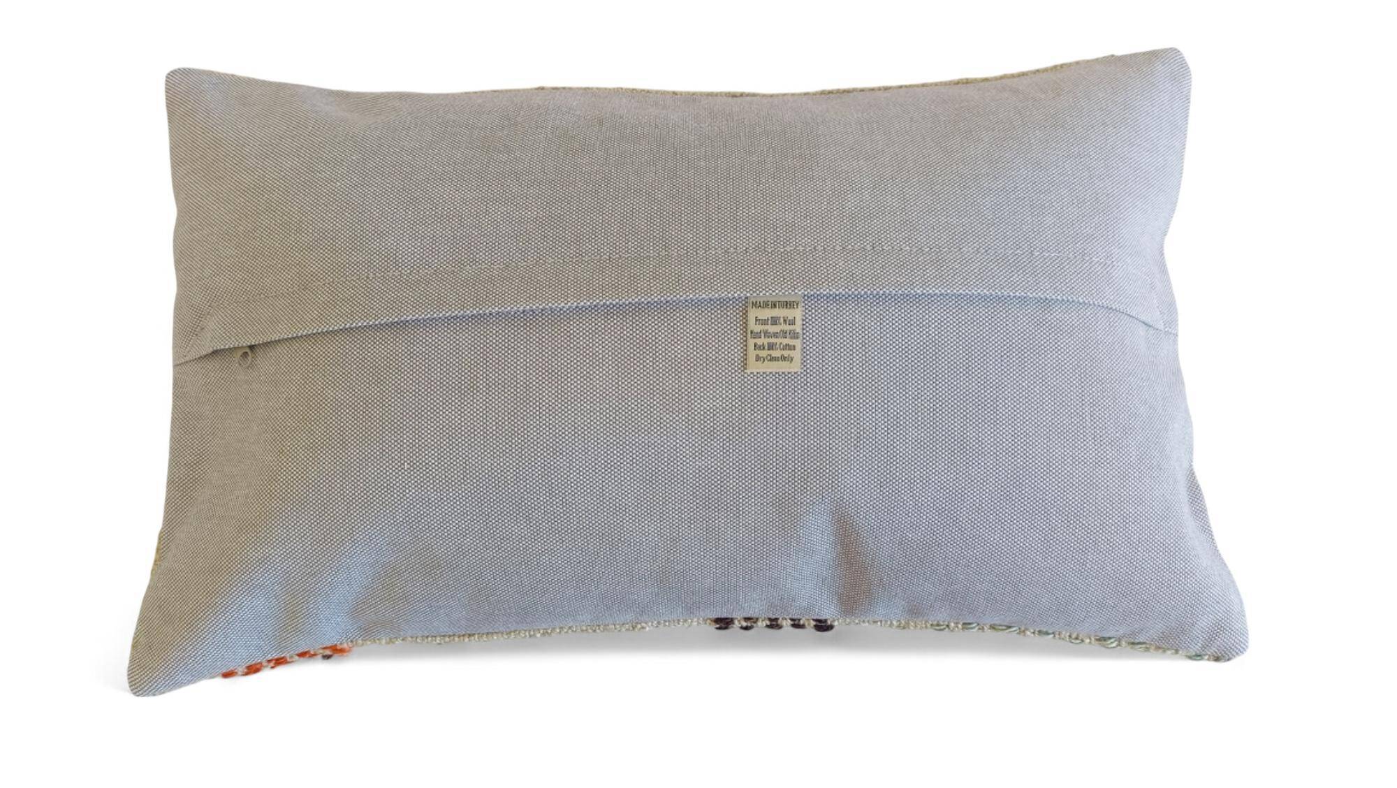 Set of Three Vintage Moorish Style Handloom Wool Kilim Pillows