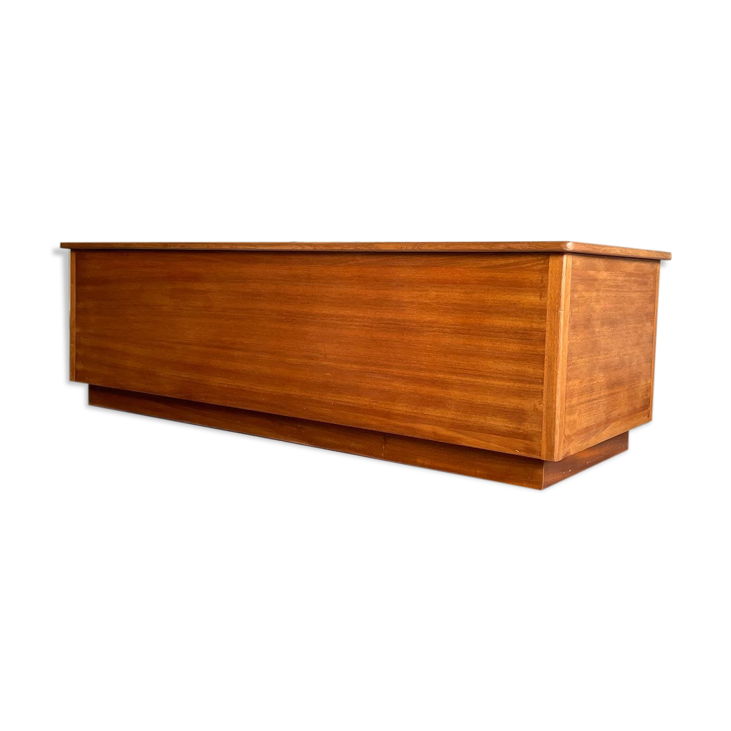 Coffre en bois exotique, 1960s