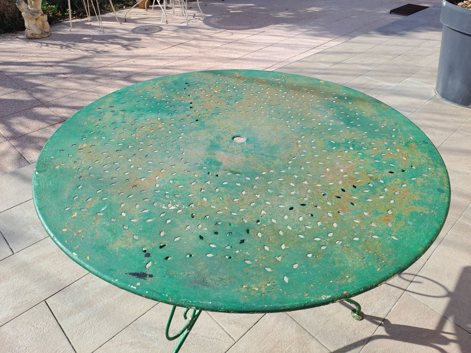 Wrought iron garden table