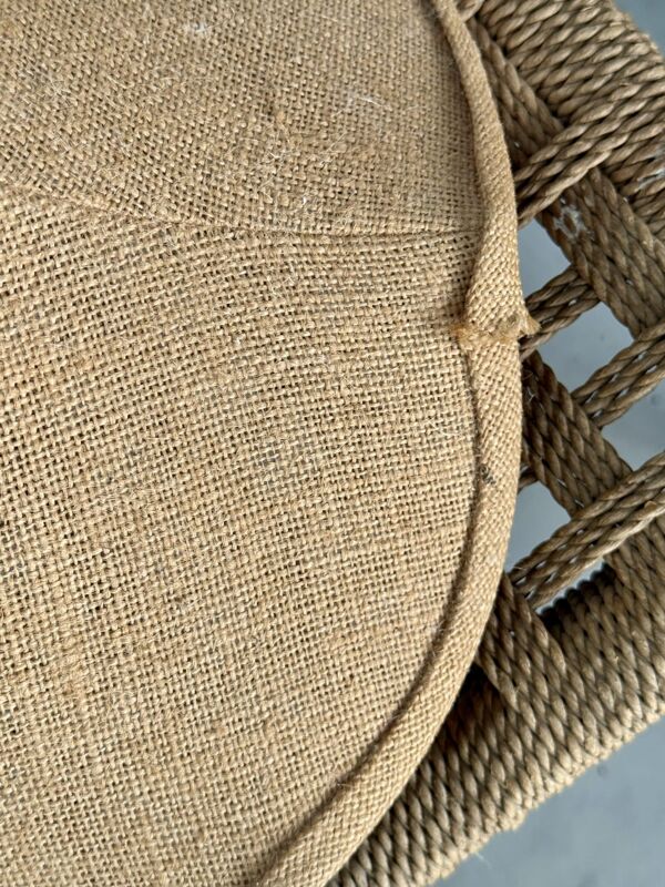 Suspension vintage en toile de jute