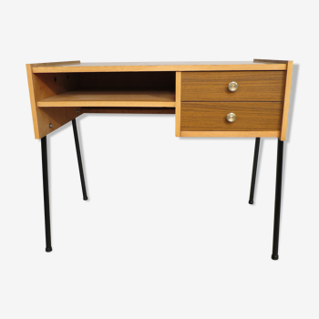 Bureau pieds compas années 70