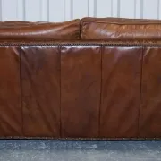 Balmoral 3-Seater Leather Sofa in Heritage Brown by Halo
