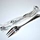 Set of 2 silver metal fish forks reneka fillet spatours 18cm