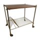 Side table vinyl door with wheels