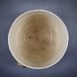 Slip planter with floral decoration
