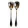 Pair of Art Deco style silver plated salad servers