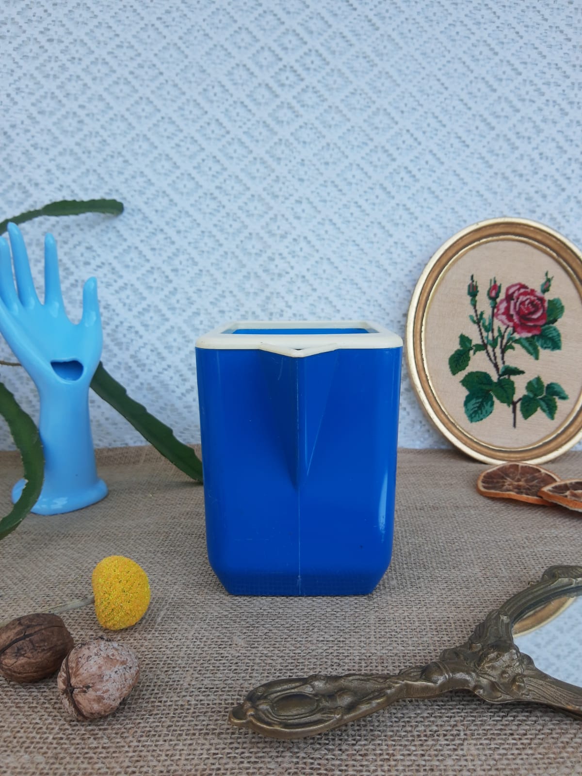Vintage pastis 51 blue plastic decanter